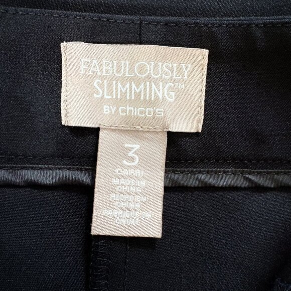 CHICO'S Fabulously Slimming Black Kaden Capri Pants - Picture 3 of 5